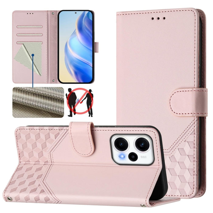 Funda de cuero para teléfono con RFID y estampado en panal, For Xiaomi Poco X6 Neo 5G, For Xiaomi Poco X6 Pro / Redmi K70E, For Xiaomi Poco X6 5G, For Xiaomi 14 Ultra 5G, For Xiaomi 14 Pro 5G, For Xiaomi 14, For Xiaomi Poco F5 / Redmi Note 12 Turbo 5G ...