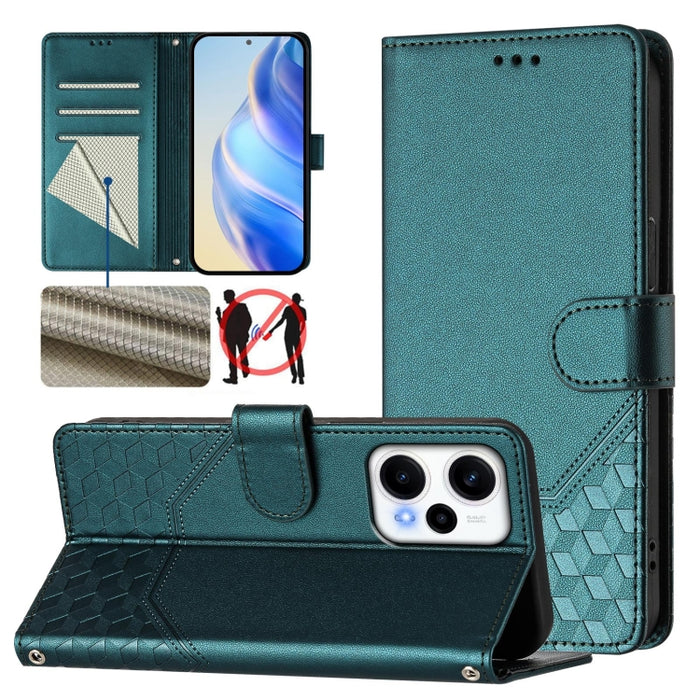 Funda de cuero para teléfono con RFID y estampado en panal, For Xiaomi Poco X6 Neo 5G, For Xiaomi Poco X6 Pro / Redmi K70E, For Xiaomi Poco X6 5G, For Xiaomi 14 Ultra 5G, For Xiaomi 14 Pro 5G, For Xiaomi 14, For Xiaomi Poco F5 / Redmi Note 12 Turbo 5G ...
