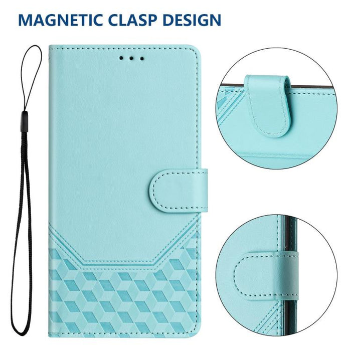 Funda de cuero para teléfono con RFID y estampado en panal, For Redmi 15 5G Global / 15 4G SEA 169.5mm, For Xiaomi 15T Pro 5G, For Xiaomi 15T 5G, For Xiaomi Civi 5 Pro 5G, For Xiaomi 15S Pro 5G, For Xiaomi Poco M6 Plus / Redmi 13x 4G                   ...