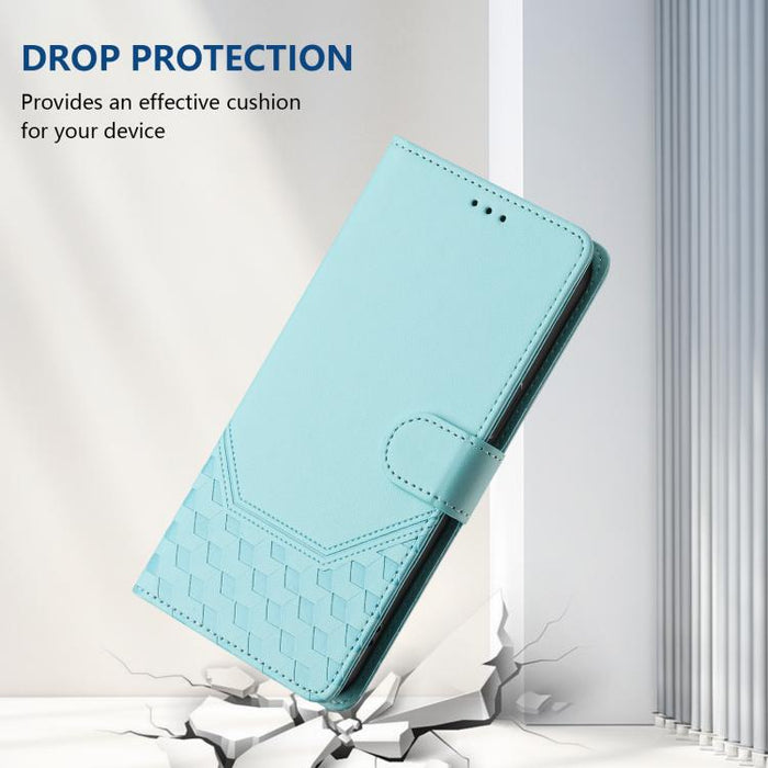 Funda de cuero para teléfono con RFID y estampado en panal, For Redmi 15 5G Global / 15 4G SEA 169.5mm, For Xiaomi 15T Pro 5G, For Xiaomi 15T 5G, For Xiaomi Civi 5 Pro 5G, For Xiaomi 15S Pro 5G, For Xiaomi Poco M6 Plus / Redmi 13x 4G                   ...