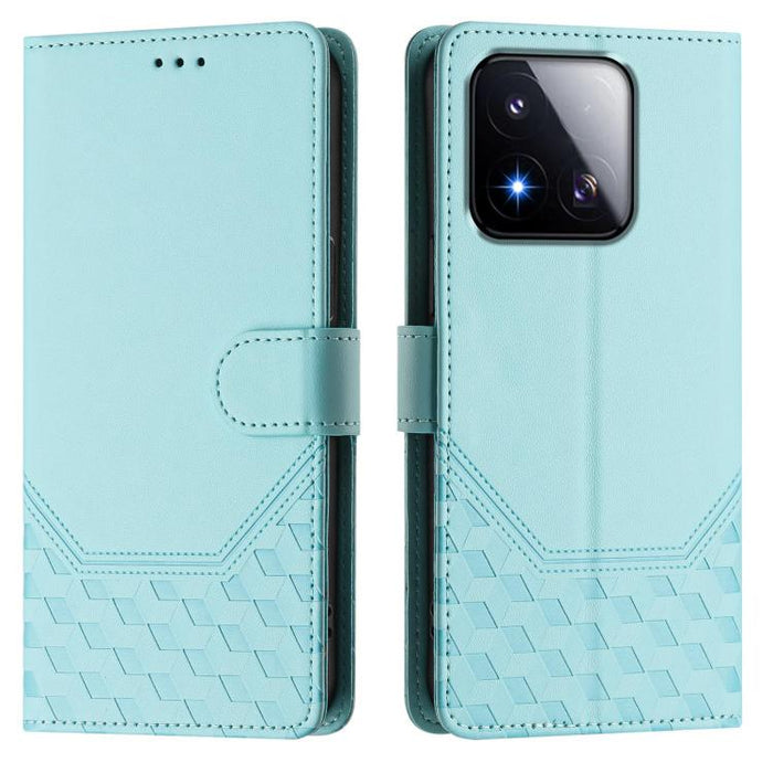 Funda de cuero para teléfono con RFID y estampado en panal, For Redmi 15 5G Global / 15 4G SEA 169.5mm, For Xiaomi 15T Pro 5G, For Xiaomi 15T 5G, For Xiaomi Civi 5 Pro 5G, For Xiaomi 15S Pro 5G, For Xiaomi Poco M6 Plus / Redmi 13x 4G                   ...