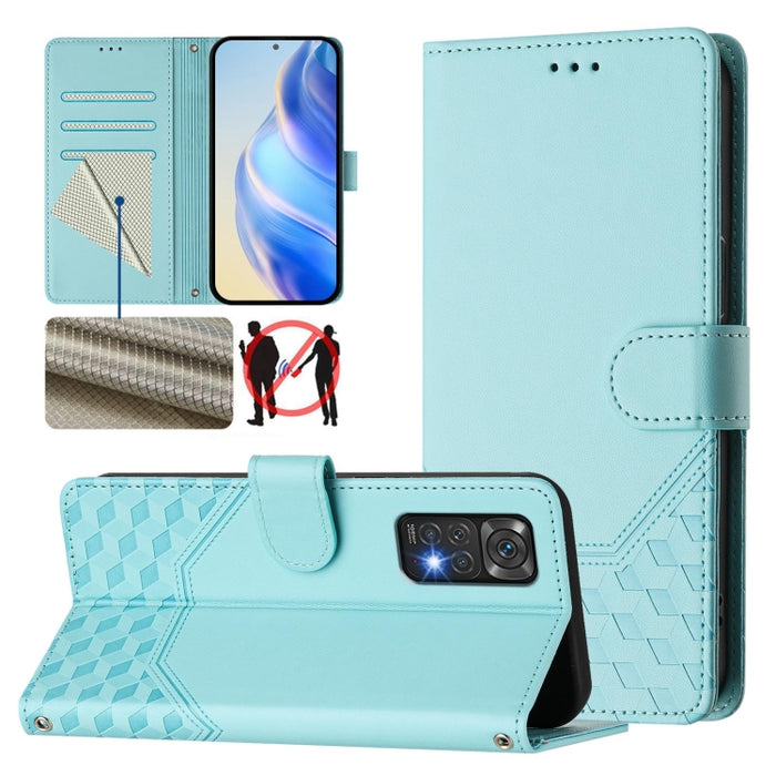 Funda para teléfono de cuero RFID con relieve en forma de panal, For Redmi A3 4G Global / A3X 4G, For Redmi Note 13 Pro 4G Global, For Redmi 13C 4G, For Redmi Note 13 4G Global, For Redmi Note 13 Pro 5G Global, For Redmi Note 13 5G Global              ...