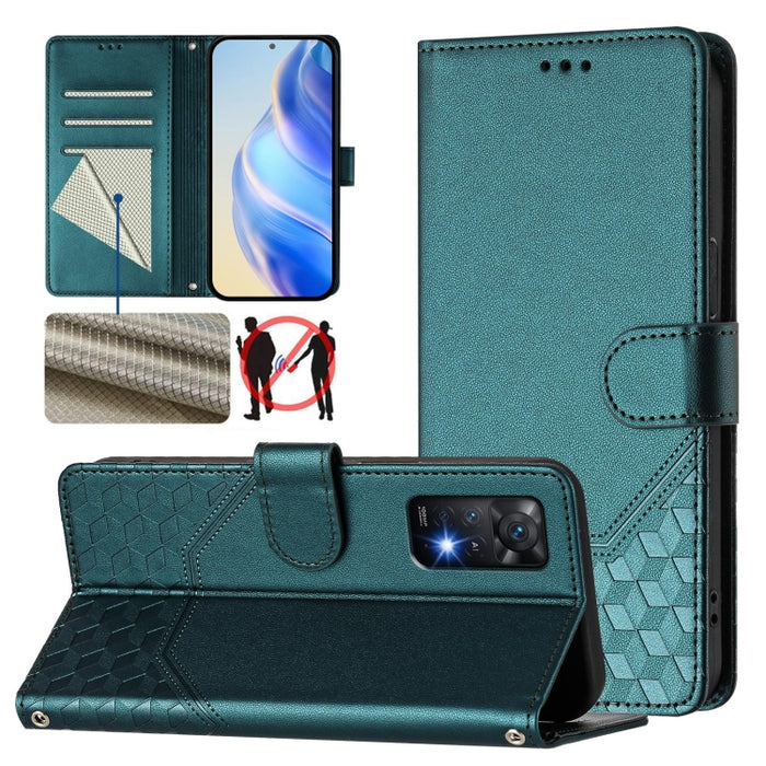 Funda para teléfono de cuero RFID con relieve en forma de panal, For Redmi A3 4G Global / A3X 4G, For Redmi Note 13 Pro 4G Global, For Redmi 13C 4G, For Redmi Note 13 4G Global, For Redmi Note 13 Pro 5G Global, For Redmi Note 13 5G Global              ...