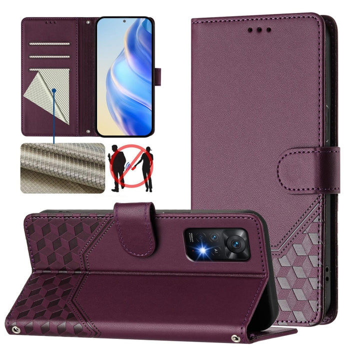Funda para teléfono de cuero RFID con relieve en forma de panal, For Redmi A3 4G Global / A3X 4G, For Redmi Note 13 Pro 4G Global, For Redmi 13C 4G, For Redmi Note 13 4G Global, For Redmi Note 13 Pro 5G Global, For Redmi Note 13 5G Global              ...