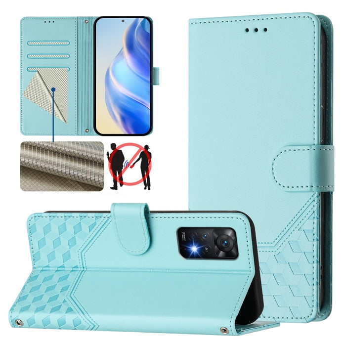 Funda para teléfono de cuero RFID con relieve en forma de panal, For Redmi A3 4G Global / A3X 4G, For Redmi Note 13 Pro 4G Global, For Redmi 13C 4G, For Redmi Note 13 4G Global, For Redmi Note 13 Pro 5G Global, For Redmi Note 13 5G Global              ...