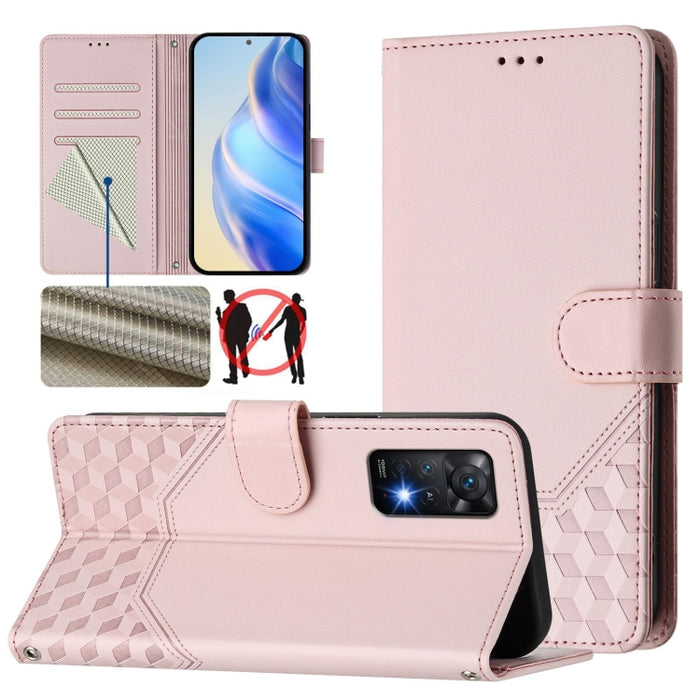 Funda para teléfono de cuero RFID con relieve en forma de panal, For Redmi A3 4G Global / A3X 4G, For Redmi Note 13 Pro 4G Global, For Redmi 13C 4G, For Redmi Note 13 4G Global, For Redmi Note 13 Pro 5G Global, For Redmi Note 13 5G Global              ...
