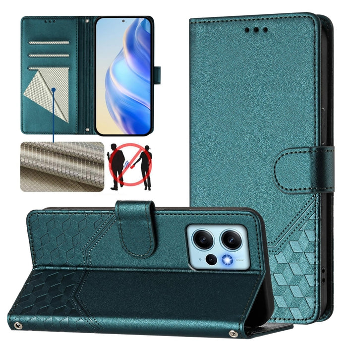 Funda para teléfono de cuero RFID con relieve en forma de panal, For Redmi A3 4G Global / A3X 4G, For Redmi Note 13 Pro 4G Global, For Redmi 13C 4G, For Redmi Note 13 4G Global, For Redmi Note 13 Pro 5G Global, For Redmi Note 13 5G Global              ...