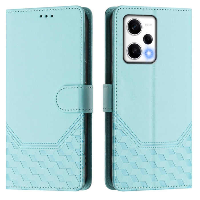 Funda para teléfono de cuero RFID con relieve en forma de panal, For Redmi Note 12 Explorer / 12 Pro+ 5G, For Redmi Note 12 Pro Speed / 12 Pro 5G, For Redmi Note 12 5G Global, For Redmi 12C / 11A, For Redmi 10 5G / Note 11E 5G / Note 11R               ...