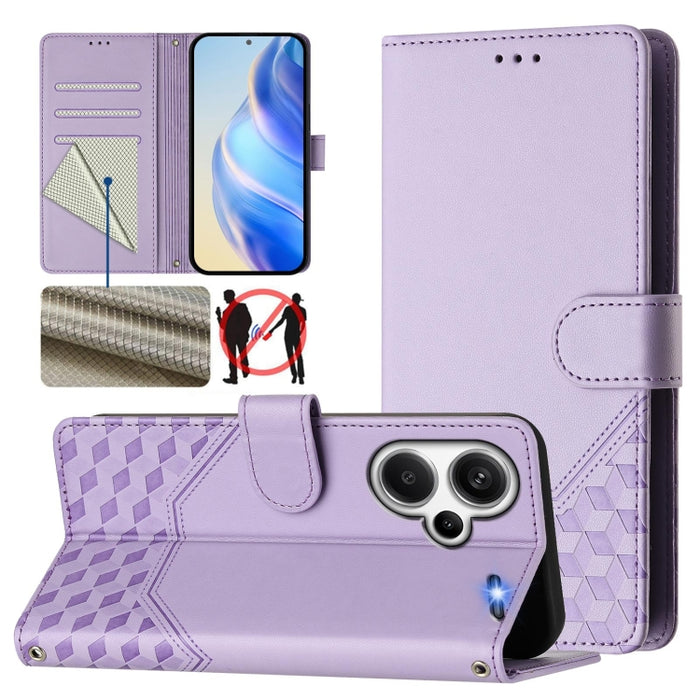 Funda para teléfono de cuero RFID con relieve en forma de panal, For Redmi A3 4G Global / A3X 4G, For Redmi Note 13 Pro 4G Global, For Redmi 13C 4G, For Redmi Note 13 4G Global, For Redmi Note 13 Pro 5G Global, For Redmi Note 13 5G Global              ...
