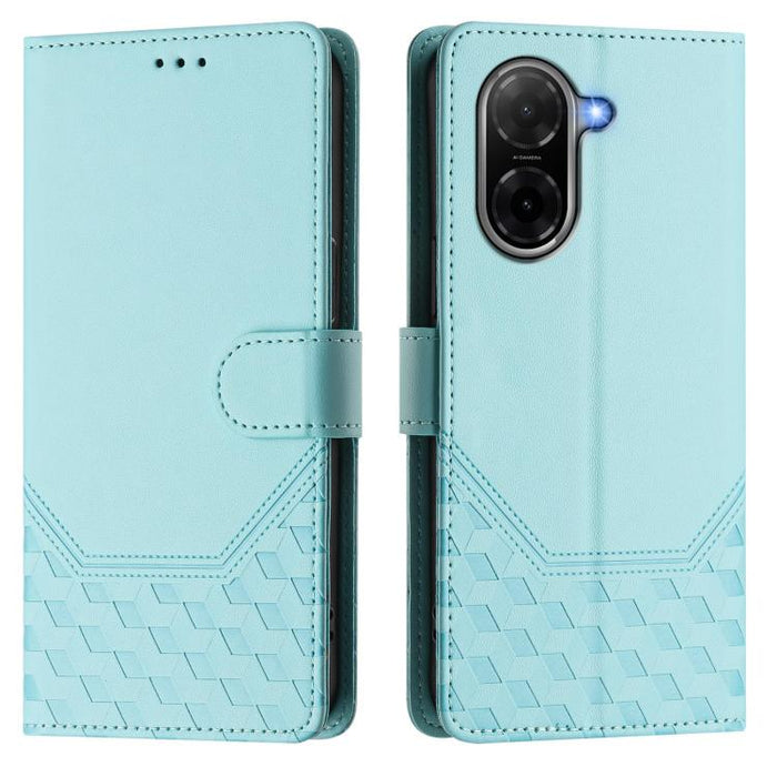 Funda para teléfono de cuero RFID con relieve en forma de panal, For Redmi A7 Pro 171mm / Poco C85x 5G, For Redmi 15a 5G, For Redmi Turbo 5 Max / Poco X8 Pro Max, For Redmi Turbo 5 5G Global / Poco X8 Pro 5G                                             ...