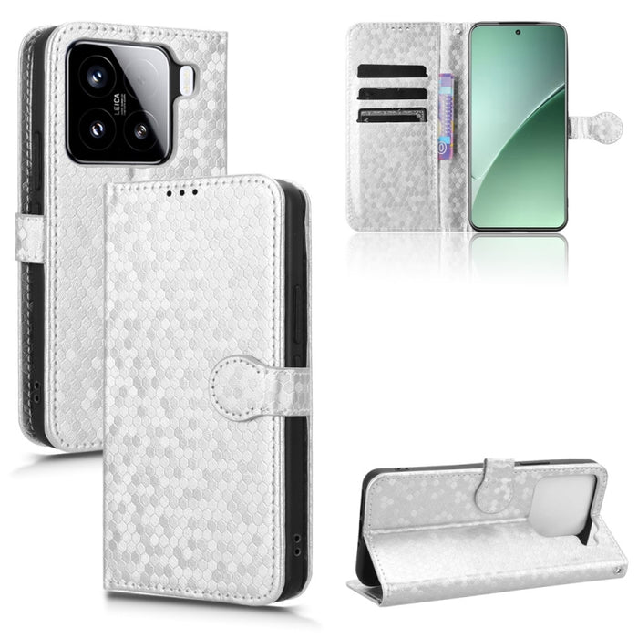 Funda de cuero para teléfono con textura de puntos en forma de panal, For Xiaomi 17 Max 5G, For Xiaomi 17T Pro 5G, For Xiaomi 17T 5G, For Xiaomi 17 Ultra, For Xiaomi Poco M7 4G 171mm, For Xiaomi Civi 5 Pro 5G, For Xiaomi Poco F7 Pro 5G / F7 Ultra      ...