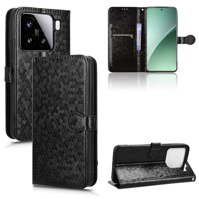 Funda de cuero para teléfono con textura de puntos en forma de panal, For Xiaomi 17 Max 5G, For Xiaomi 17T Pro 5G, For Xiaomi 17T 5G, For Xiaomi 17 Ultra, For Xiaomi Poco M7 4G 171mm, For Xiaomi Civi 5 Pro 5G, For Xiaomi Poco F7 Pro 5G / F7 Ultra      ...