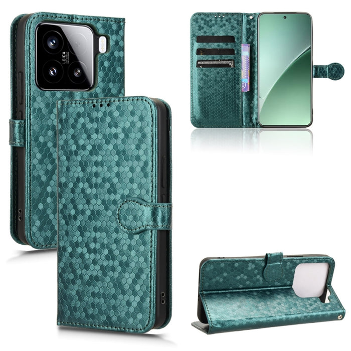 Funda de cuero para teléfono con textura de puntos en forma de panal, For Xiaomi 17 Max 5G, For Xiaomi 17T Pro 5G, For Xiaomi 17T 5G, For Xiaomi 17 Ultra, For Xiaomi Poco M7 4G 171mm, For Xiaomi Civi 5 Pro 5G, For Xiaomi Poco F7 Pro 5G / F7 Ultra      ...
