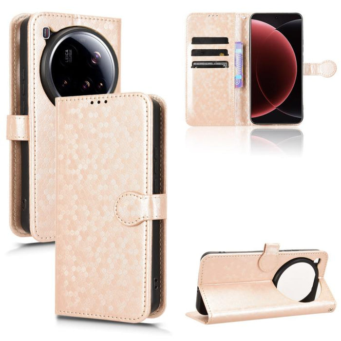 Funda de cuero para teléfono con textura de puntos en forma de panal, For Xiaomi 17 Max 5G, For Xiaomi 17T Pro 5G, For Xiaomi 17T 5G, For Xiaomi 17 Ultra, For Xiaomi Poco M7 4G 171mm, For Xiaomi Civi 5 Pro 5G, For Xiaomi Poco F7 Pro 5G / F7 Ultra      ...