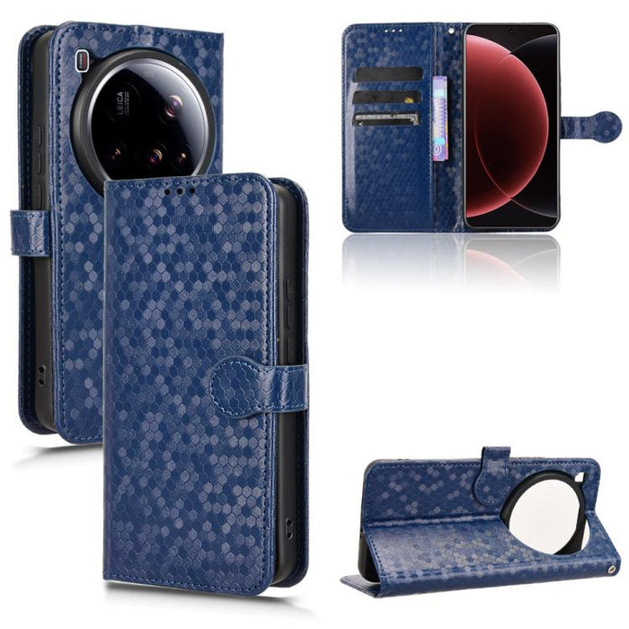 Funda de cuero para teléfono con textura de puntos en forma de panal, For Xiaomi 17 Max 5G, For Xiaomi 17T Pro 5G, For Xiaomi 17T 5G, For Xiaomi 17 Ultra, For Xiaomi Poco M7 4G 171mm, For Xiaomi Civi 5 Pro 5G, For Xiaomi Poco F7 Pro 5G / F7 Ultra      ...