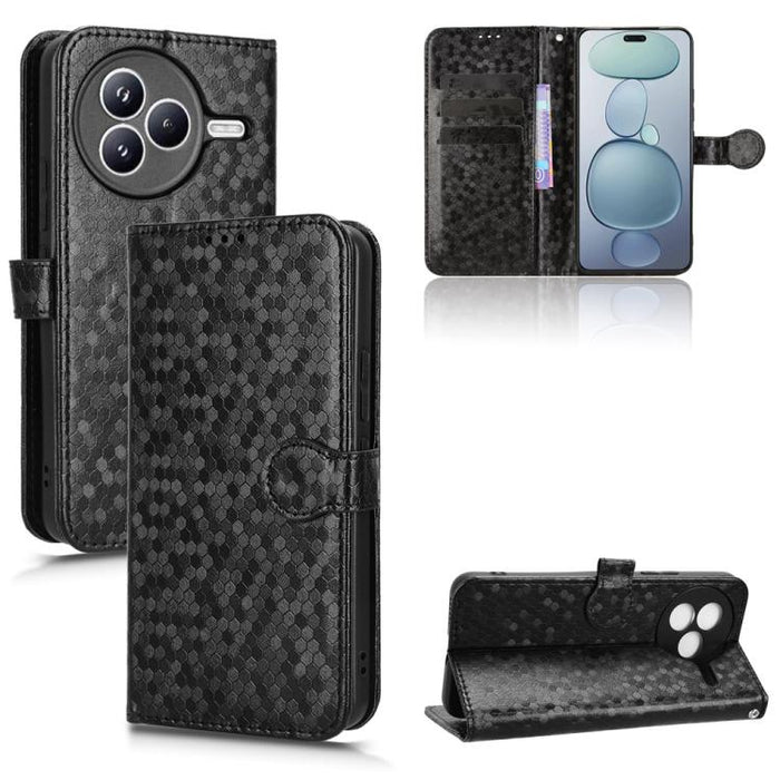 Funda de cuero para teléfono con textura de puntos en forma de panal, For Xiaomi 17 Max 5G, For Xiaomi 17T Pro 5G, For Xiaomi 17T 5G, For Xiaomi 17 Ultra, For Xiaomi Poco M7 4G 171mm, For Xiaomi Civi 5 Pro 5G, For Xiaomi Poco F7 Pro 5G / F7 Ultra      ...