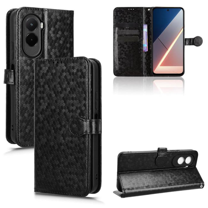 Funda de cuero para teléfono con textura de puntos en forma de panal, For Xiaomi 17 Max 5G, For Xiaomi 17T Pro 5G, For Xiaomi 17T 5G, For Xiaomi 17 Ultra, For Xiaomi Poco M7 4G 171mm, For Xiaomi Civi 5 Pro 5G, For Xiaomi Poco F7 Pro 5G / F7 Ultra      ...