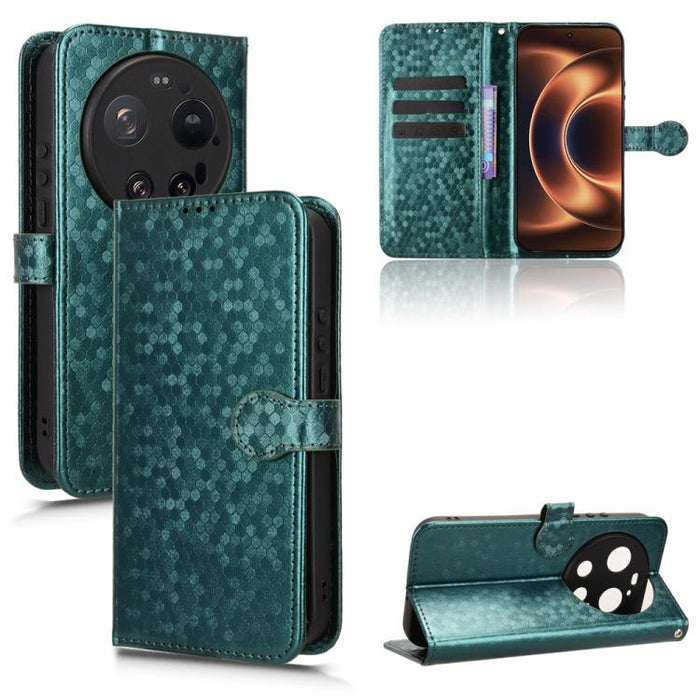 Funda de cuero para teléfono con textura de puntos en forma de panal, For Xiaomi 17 Max 5G, For Xiaomi 17T Pro 5G, For Xiaomi 17T 5G, For Xiaomi 17 Ultra, For Xiaomi Poco M7 4G 171mm, For Xiaomi Civi 5 Pro 5G, For Xiaomi Poco F7 Pro 5G / F7 Ultra      ...