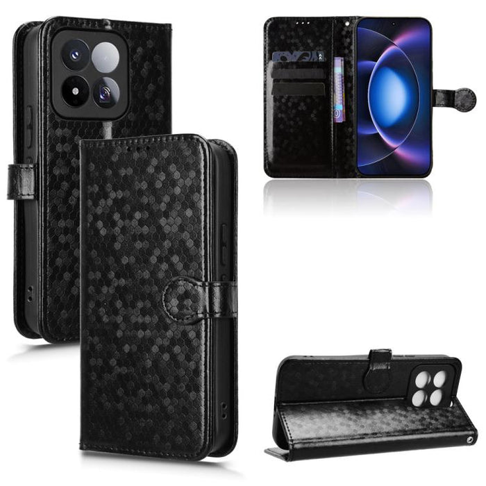 Funda de cuero para teléfono con textura de puntos en forma de panal, For Xiaomi 17 Max 5G, For Xiaomi 17T Pro 5G, For Xiaomi 17T 5G, For Xiaomi 17 Ultra, For Xiaomi Poco M7 4G 171mm, For Xiaomi Civi 5 Pro 5G, For Xiaomi Poco F7 Pro 5G / F7 Ultra      ...