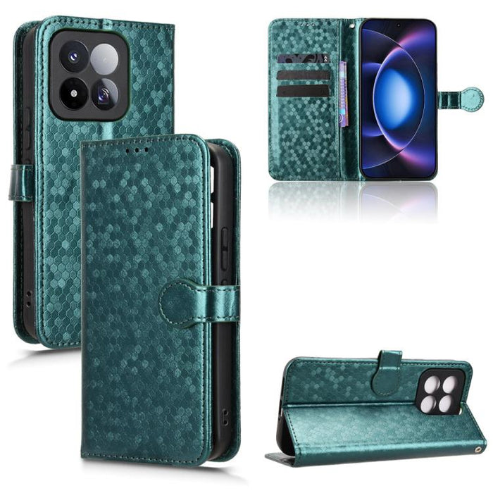 Funda de cuero para teléfono con textura de puntos en forma de panal, For Xiaomi 17 Max 5G, For Xiaomi 17T Pro 5G, For Xiaomi 17T 5G, For Xiaomi 17 Ultra, For Xiaomi Poco M7 4G 171mm, For Xiaomi Civi 5 Pro 5G, For Xiaomi Poco F7 Pro 5G / F7 Ultra      ...