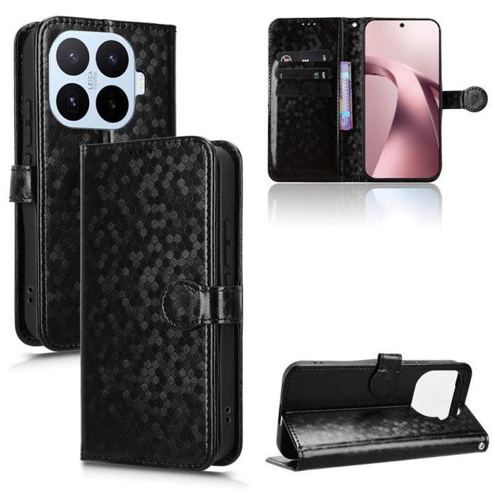 Funda de cuero para teléfono con textura de puntos en forma de panal, For Xiaomi 17 Max 5G, For Xiaomi 17T Pro 5G, For Xiaomi 17T 5G, For Xiaomi 17 Ultra, For Xiaomi Poco M7 4G 171mm, For Xiaomi Civi 5 Pro 5G, For Xiaomi Poco F7 Pro 5G / F7 Ultra      ...