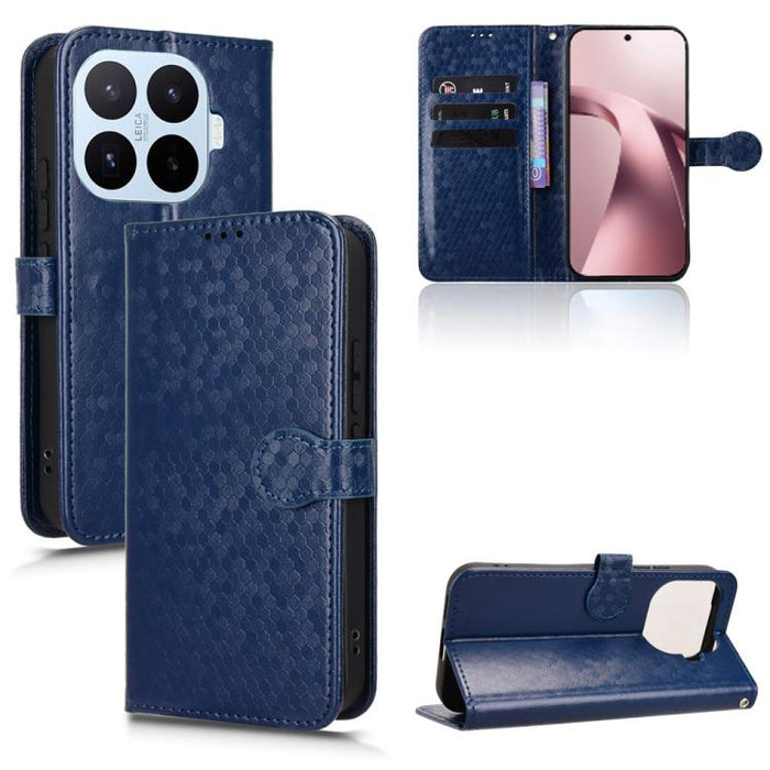 Funda de cuero para teléfono con textura de puntos en forma de panal, For Xiaomi 17 Max 5G, For Xiaomi 17T Pro 5G, For Xiaomi 17T 5G, For Xiaomi 17 Ultra, For Xiaomi Poco M7 4G 171mm, For Xiaomi Civi 5 Pro 5G, For Xiaomi Poco F7 Pro 5G / F7 Ultra      ...