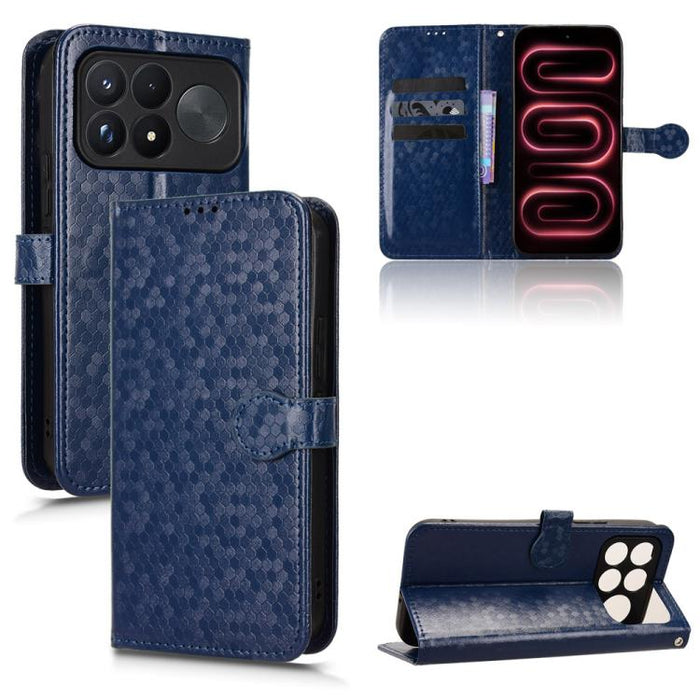 Funda de cuero para teléfono con textura de puntos en forma de panal, For Xiaomi 17 Max 5G, For Xiaomi 17T Pro 5G, For Xiaomi 17T 5G, For Xiaomi 17 Ultra, For Xiaomi Poco M7 4G 171mm, For Xiaomi Civi 5 Pro 5G, For Xiaomi Poco F7 Pro 5G / F7 Ultra      ...