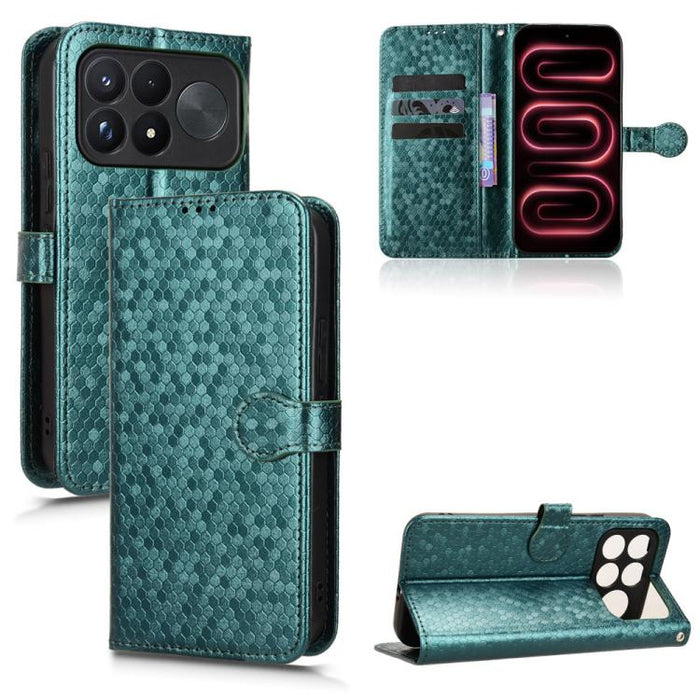Funda de cuero para teléfono con textura de puntos en forma de panal, For Xiaomi 17 Max 5G, For Xiaomi 17T Pro 5G, For Xiaomi 17T 5G, For Xiaomi 17 Ultra, For Xiaomi Poco M7 4G 171mm, For Xiaomi Civi 5 Pro 5G, For Xiaomi Poco F7 Pro 5G / F7 Ultra      ...