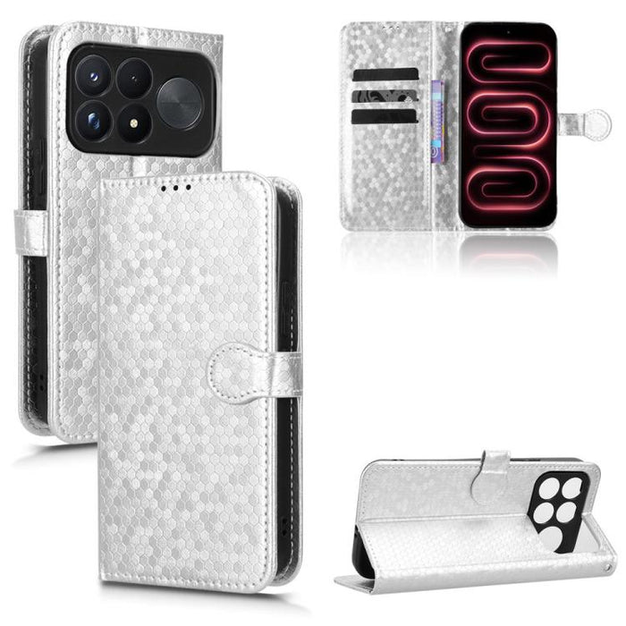 Funda de cuero para teléfono con textura de puntos en forma de panal, For Xiaomi 17 Max 5G, For Xiaomi 17T Pro 5G, For Xiaomi 17T 5G, For Xiaomi 17 Ultra, For Xiaomi Poco M7 4G 171mm, For Xiaomi Civi 5 Pro 5G, For Xiaomi Poco F7 Pro 5G / F7 Ultra      ...