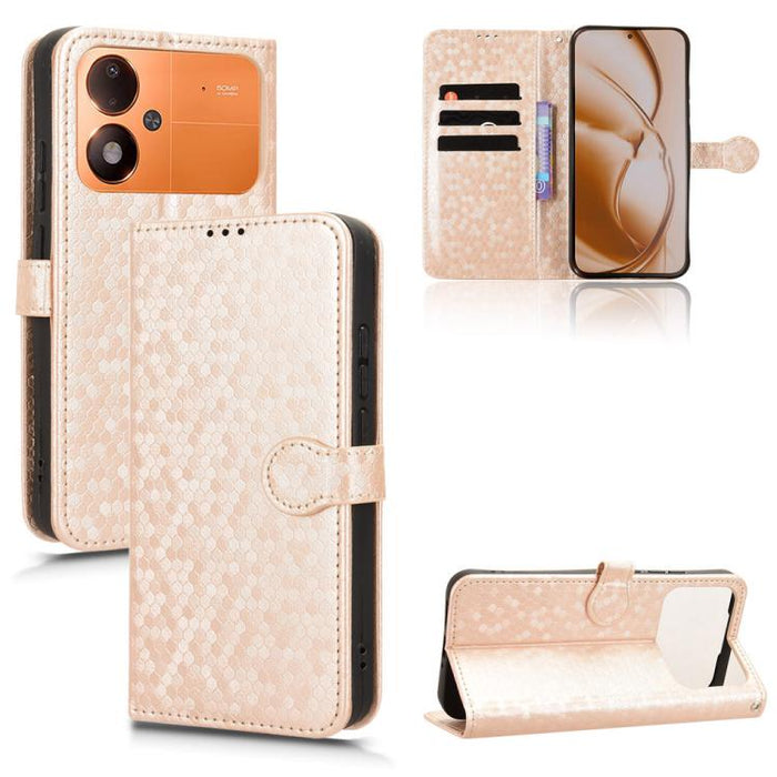 Funda de cuero para teléfono con textura de puntos en forma de panal, For Xiaomi 17 Max 5G, For Xiaomi 17T Pro 5G, For Xiaomi 17T 5G, For Xiaomi 17 Ultra, For Xiaomi Poco M7 4G 171mm, For Xiaomi Civi 5 Pro 5G, For Xiaomi Poco F7 Pro 5G / F7 Ultra      ...