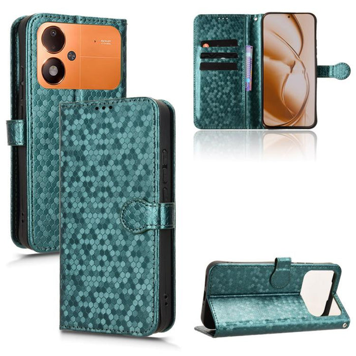 Funda de cuero para teléfono con textura de puntos en forma de panal, For Xiaomi 17 Max 5G, For Xiaomi 17T Pro 5G, For Xiaomi 17T 5G, For Xiaomi 17 Ultra, For Xiaomi Poco M7 4G 171mm, For Xiaomi Civi 5 Pro 5G, For Xiaomi Poco F7 Pro 5G / F7 Ultra      ...