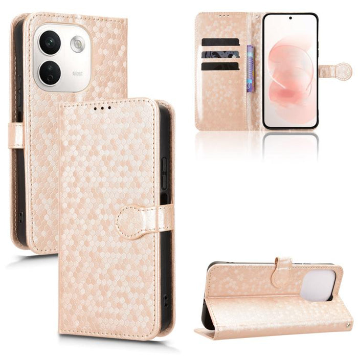 Funda de cuero para teléfono con textura de puntos en forma de panal, For Xiaomi 17 Max 5G, For Xiaomi 17T Pro 5G, For Xiaomi 17T 5G, For Xiaomi 17 Ultra, For Xiaomi Poco M7 4G 171mm, For Xiaomi Civi 5 Pro 5G, For Xiaomi Poco F7 Pro 5G / F7 Ultra      ...