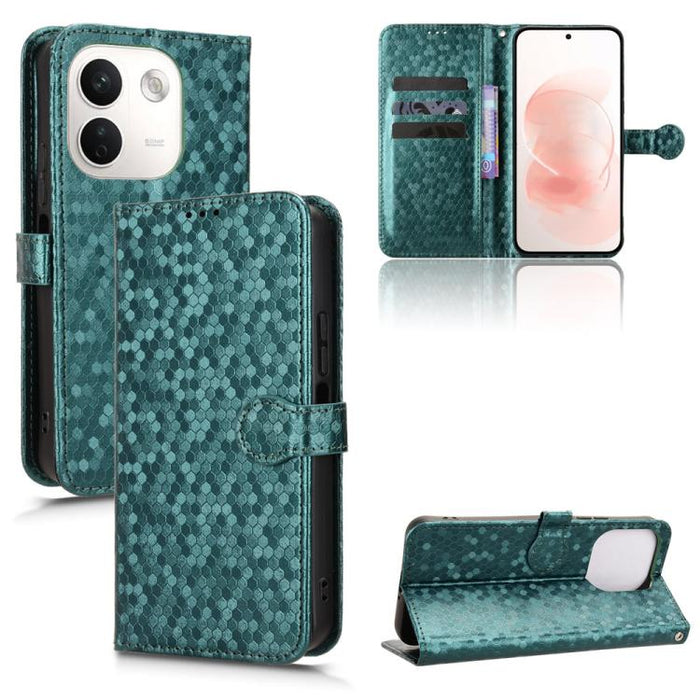 Funda de cuero para teléfono con textura de puntos en forma de panal, For Xiaomi 17 Max 5G, For Xiaomi 17T Pro 5G, For Xiaomi 17T 5G, For Xiaomi 17 Ultra, For Xiaomi Poco M7 4G 171mm, For Xiaomi Civi 5 Pro 5G, For Xiaomi Poco F7 Pro 5G / F7 Ultra      ...