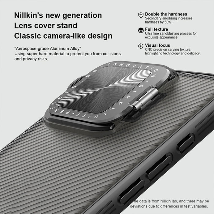 Funda para teléfono translúcida para PC NILLKIN CamShield Prop, For iPhone 16 Pro Max, For iPhone 16 Pro
