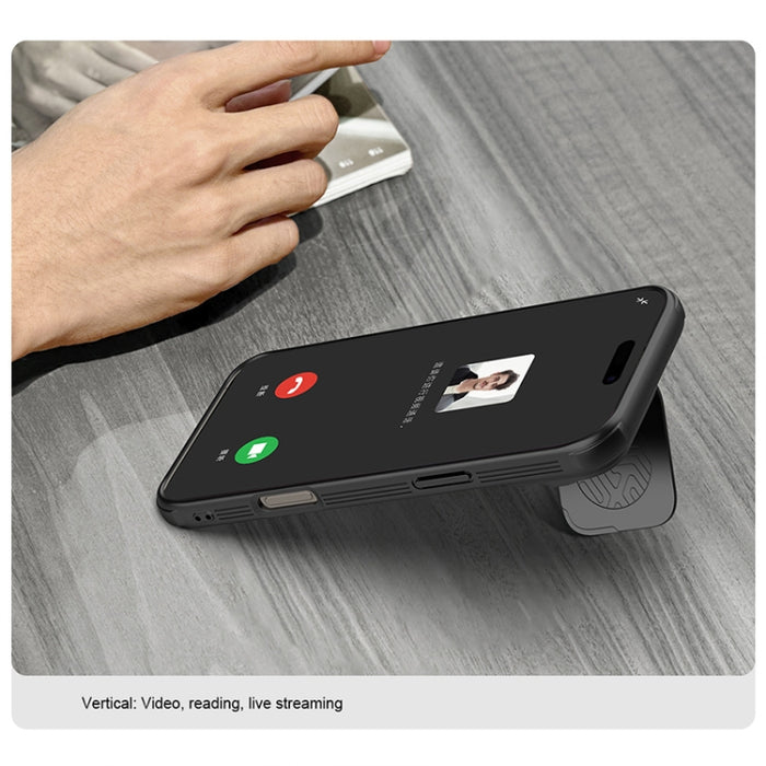 Funda para teléfono translúcida para PC NILLKIN CamShield Prop, For iPhone 16 Pro Max, For iPhone 16 Pro