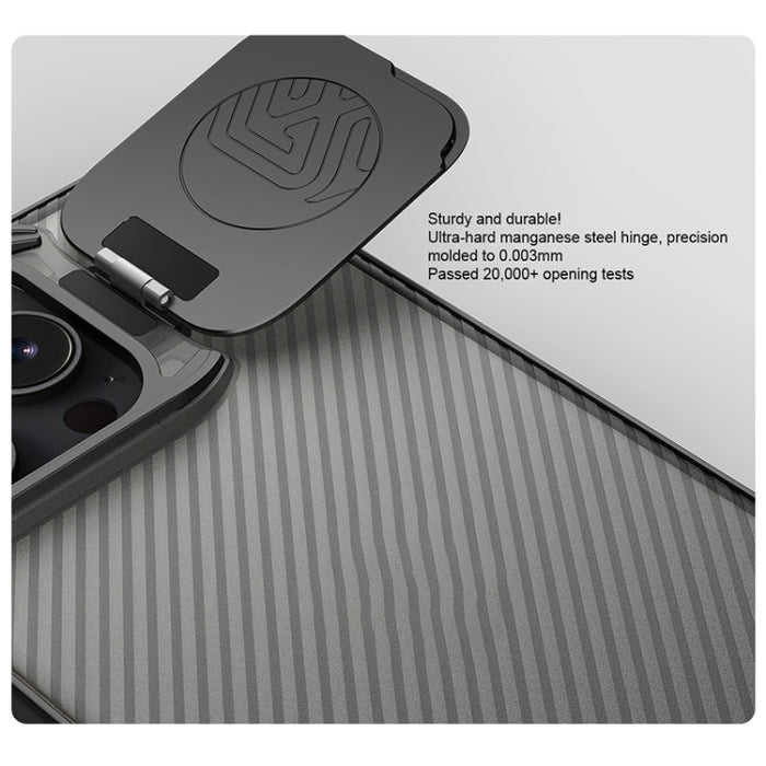 Funda para teléfono translúcida para PC NILLKIN CamShield Prop, For iPhone 16 Pro Max, For iPhone 16 Pro