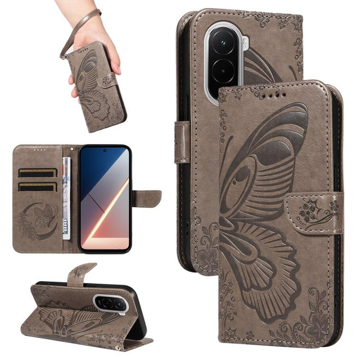 Funda de cuero para teléfono con relieve de mariposa de cola de golondrina, For Xiaomi 17 Max 5G, For Xiaomi 17T Pro 5G Global, For Xiaomi 17T 5G Global, For Xiaomi 17 Pro Max, For Xiaomi 17, For Xiaomi Poco M7 4G 169mm, For Xiaomi Poco M7 4G 171mm    ...