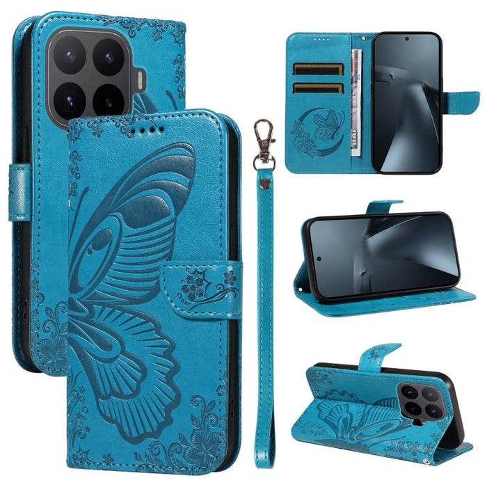 Funda de cuero para teléfono con relieve de mariposa de cola de golondrina, For Xiaomi 17 Max 5G, For Xiaomi 17T Pro 5G Global, For Xiaomi 17T 5G Global, For Xiaomi 17 Pro Max, For Xiaomi 17, For Xiaomi Poco M7 4G 169mm, For Xiaomi Poco M7 4G 171mm    ...
