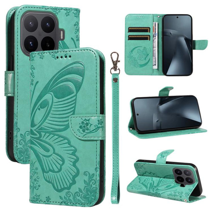 Funda de cuero para teléfono con relieve de mariposa de cola de golondrina, For Xiaomi 17 Max 5G, For Xiaomi 17T Pro 5G Global, For Xiaomi 17T 5G Global, For Xiaomi 17 Pro Max, For Xiaomi 17, For Xiaomi Poco M7 4G 169mm, For Xiaomi Poco M7 4G 171mm    ...