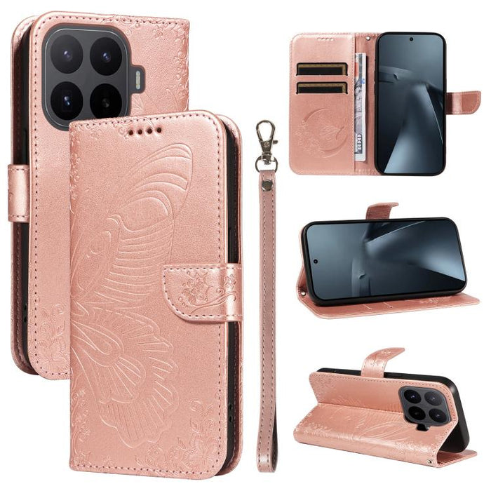 Funda de cuero para teléfono con relieve de mariposa de cola de golondrina, For Xiaomi 17 Max 5G, For Xiaomi 17T Pro 5G Global, For Xiaomi 17T 5G Global, For Xiaomi 17 Pro Max, For Xiaomi 17, For Xiaomi Poco M7 4G 169mm, For Xiaomi Poco M7 4G 171mm    ...