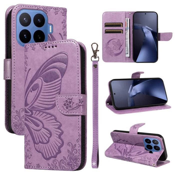 Funda de cuero para teléfono con relieve de mariposa de cola de golondrina, For Xiaomi 17 Max 5G, For Xiaomi 17T Pro 5G Global, For Xiaomi 17T 5G Global, For Xiaomi 17 Pro Max, For Xiaomi 17, For Xiaomi Poco M7 4G 169mm, For Xiaomi Poco M7 4G 171mm    ...