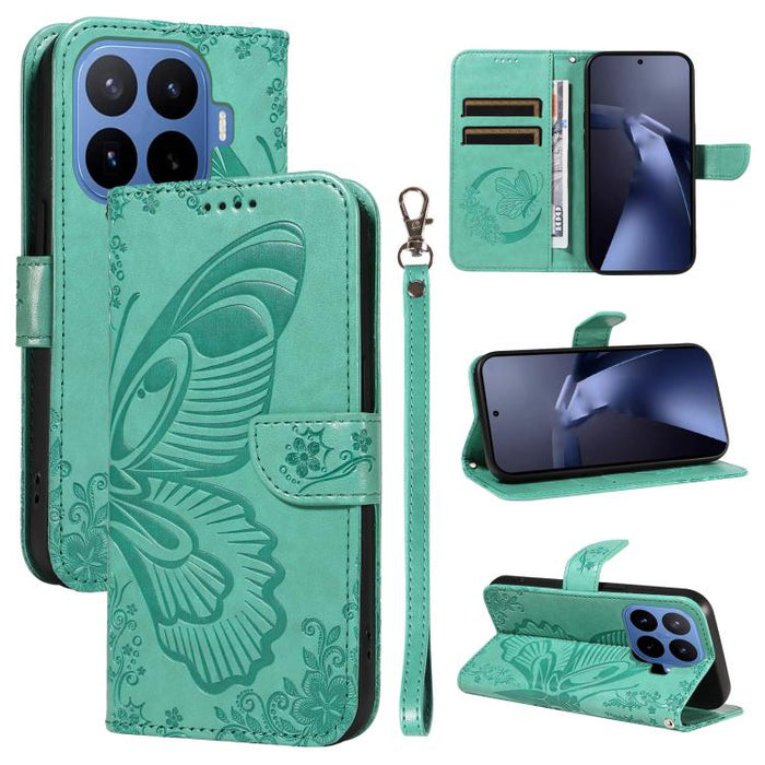 Funda de cuero para teléfono con relieve de mariposa de cola de golondrina, For Xiaomi 17 Max 5G, For Xiaomi 17T Pro 5G Global, For Xiaomi 17T 5G Global, For Xiaomi 17 Pro Max, For Xiaomi 17, For Xiaomi Poco M7 4G 169mm, For Xiaomi Poco M7 4G 171mm    ...