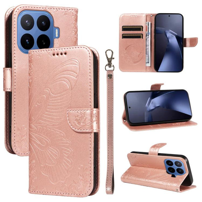 Funda de cuero para teléfono con relieve de mariposa de cola de golondrina, For Xiaomi 17 Max 5G, For Xiaomi 17T Pro 5G Global, For Xiaomi 17T 5G Global, For Xiaomi 17 Pro Max, For Xiaomi 17, For Xiaomi Poco M7 4G 169mm, For Xiaomi Poco M7 4G 171mm    ...