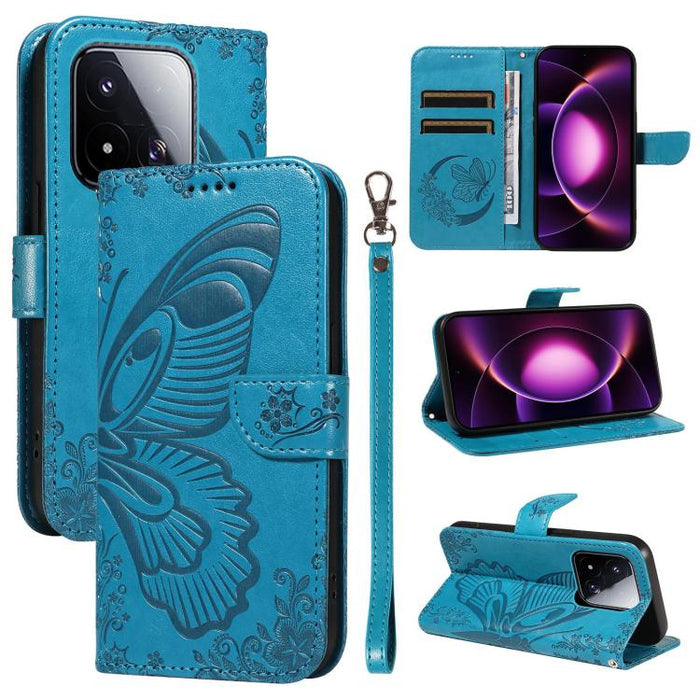 Funda de cuero para teléfono con relieve de mariposa de cola de golondrina, For Xiaomi 17 Max 5G, For Xiaomi 17T Pro 5G Global, For Xiaomi 17T 5G Global, For Xiaomi 17 Pro Max, For Xiaomi 17, For Xiaomi Poco M7 4G 169mm, For Xiaomi Poco M7 4G 171mm    ...