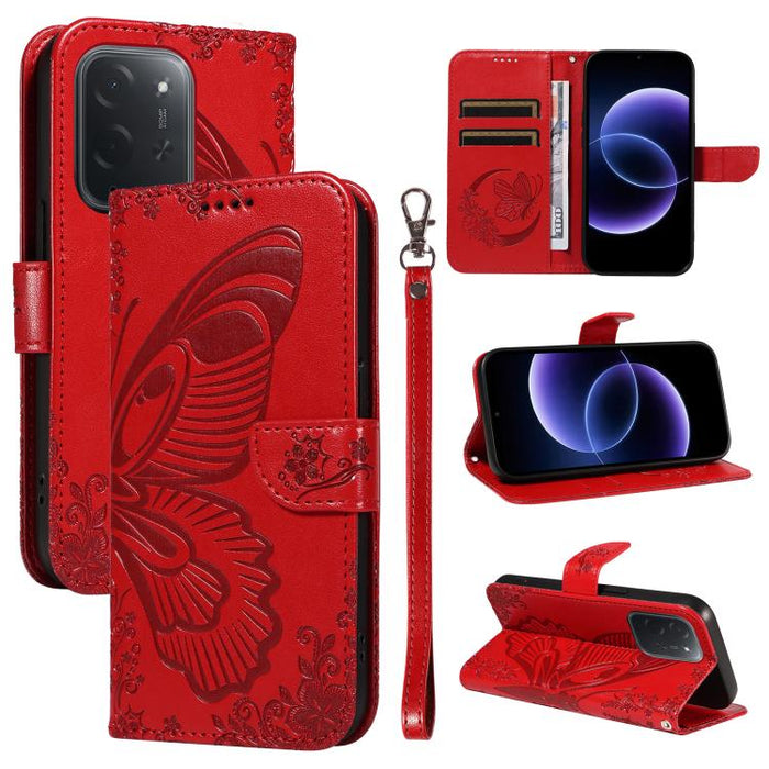 Funda de cuero para teléfono con relieve de mariposa de cola de golondrina, For Xiaomi 17 Max 5G, For Xiaomi 17T Pro 5G Global, For Xiaomi 17T 5G Global, For Xiaomi 17 Pro Max, For Xiaomi 17, For Xiaomi Poco M7 4G 169mm, For Xiaomi Poco M7 4G 171mm    ...