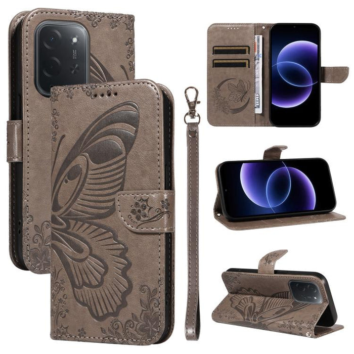 Funda de cuero para teléfono con relieve de mariposa de cola de golondrina, For Xiaomi 17 Max 5G, For Xiaomi 17T Pro 5G Global, For Xiaomi 17T 5G Global, For Xiaomi 17 Pro Max, For Xiaomi 17, For Xiaomi Poco M7 4G 169mm, For Xiaomi Poco M7 4G 171mm    ...