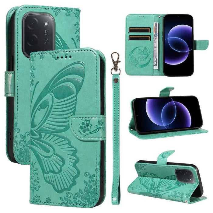 Funda de cuero para teléfono con relieve de mariposa de cola de golondrina, For Xiaomi 17 Max 5G, For Xiaomi 17T Pro 5G Global, For Xiaomi 17T 5G Global, For Xiaomi 17 Pro Max, For Xiaomi 17, For Xiaomi Poco M7 4G 169mm, For Xiaomi Poco M7 4G 171mm    ...