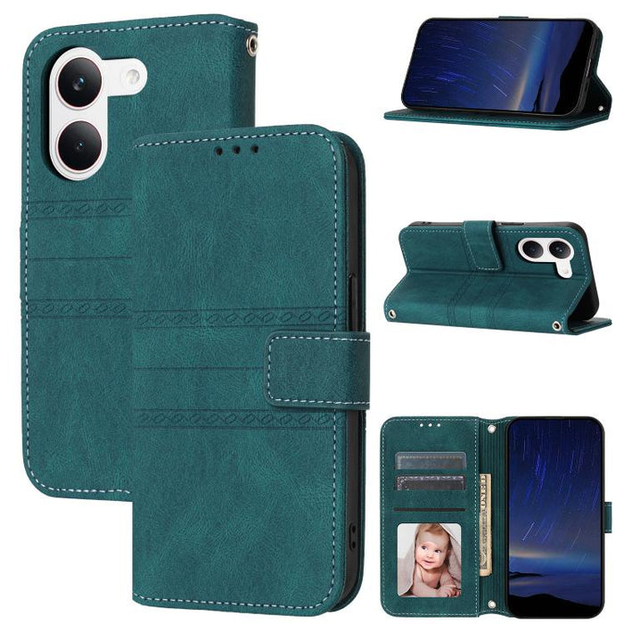 Funda para teléfono de piel sintética con rayas en relieve, For Xiaomi Poco X8 Pro Max 5G, For Xiaomi Poco X8 Pro 5G, For Xiaomi 15T Pro 5G, For Xiaomi 15T 5G, For Xiaomi 14T Pro, For Xiaomi 14T