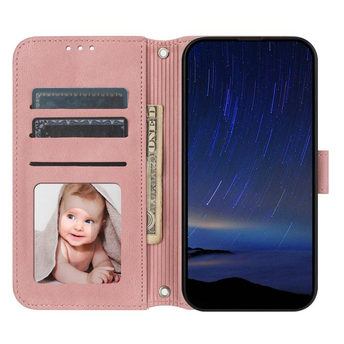 Funda para teléfono de piel sintética con rayas en relieve, For Xiaomi Poco X8 Pro Max 5G, For Xiaomi Poco X8 Pro 5G, For Xiaomi 15T Pro 5G, For Xiaomi 15T 5G, For Xiaomi 14T Pro, For Xiaomi 14T