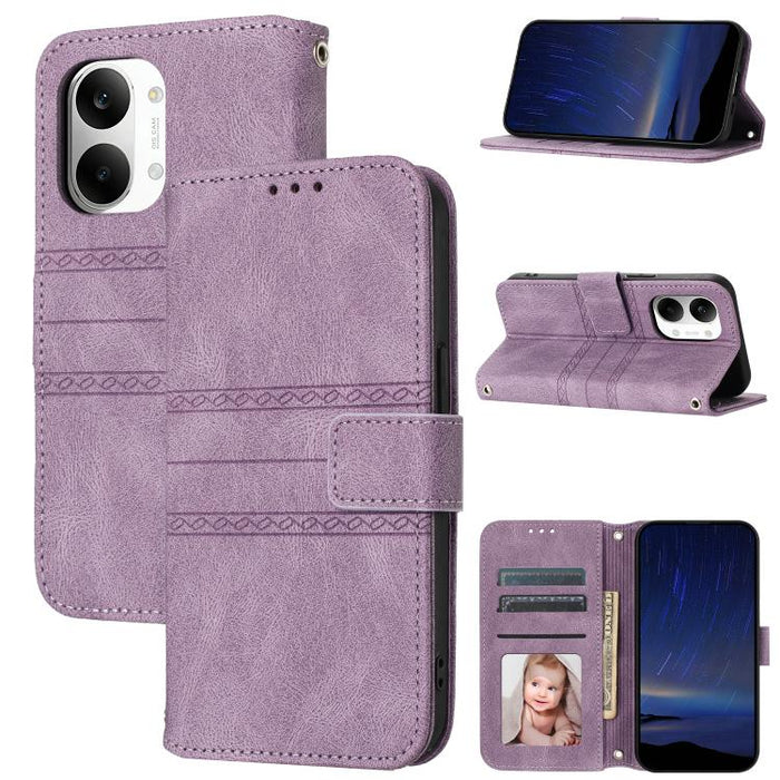 Funda para teléfono de piel sintética con rayas en relieve, For Xiaomi Poco X8 Pro Max 5G, For Xiaomi Poco X8 Pro 5G, For Xiaomi 15T Pro 5G, For Xiaomi 15T 5G, For Xiaomi 14T Pro, For Xiaomi 14T